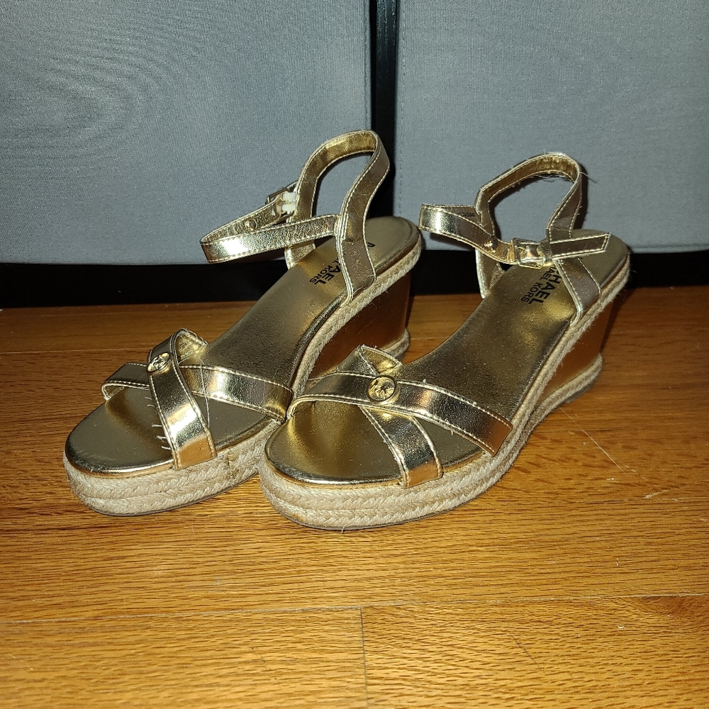 Michael Kors Gold Wedges